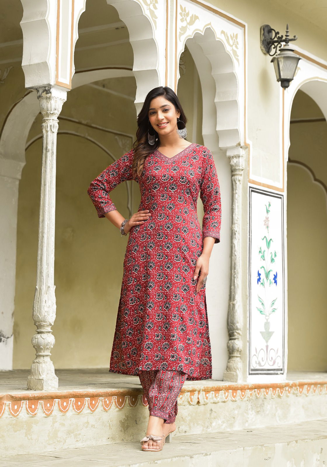 127 Dhruvi Size Set Rayon Printed Kurti Bottom With Dupatta Wholesalers In Delhi
